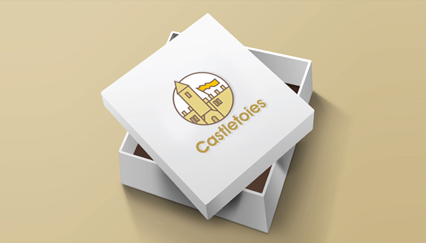 Castle logo design, Baby products logo