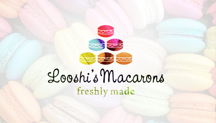 Macaron shop logo design, Cute macaron logo